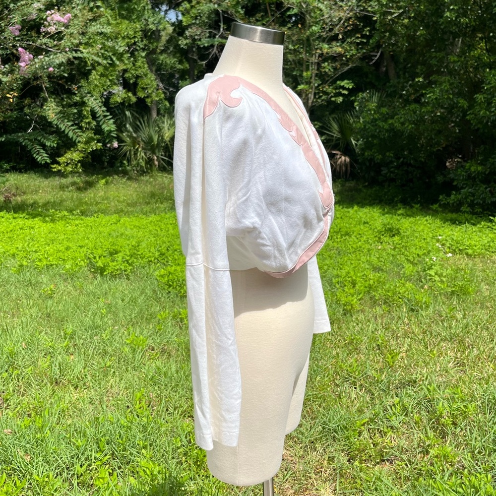 Vintage Flame-Patterned Bolero Jacket - image 4